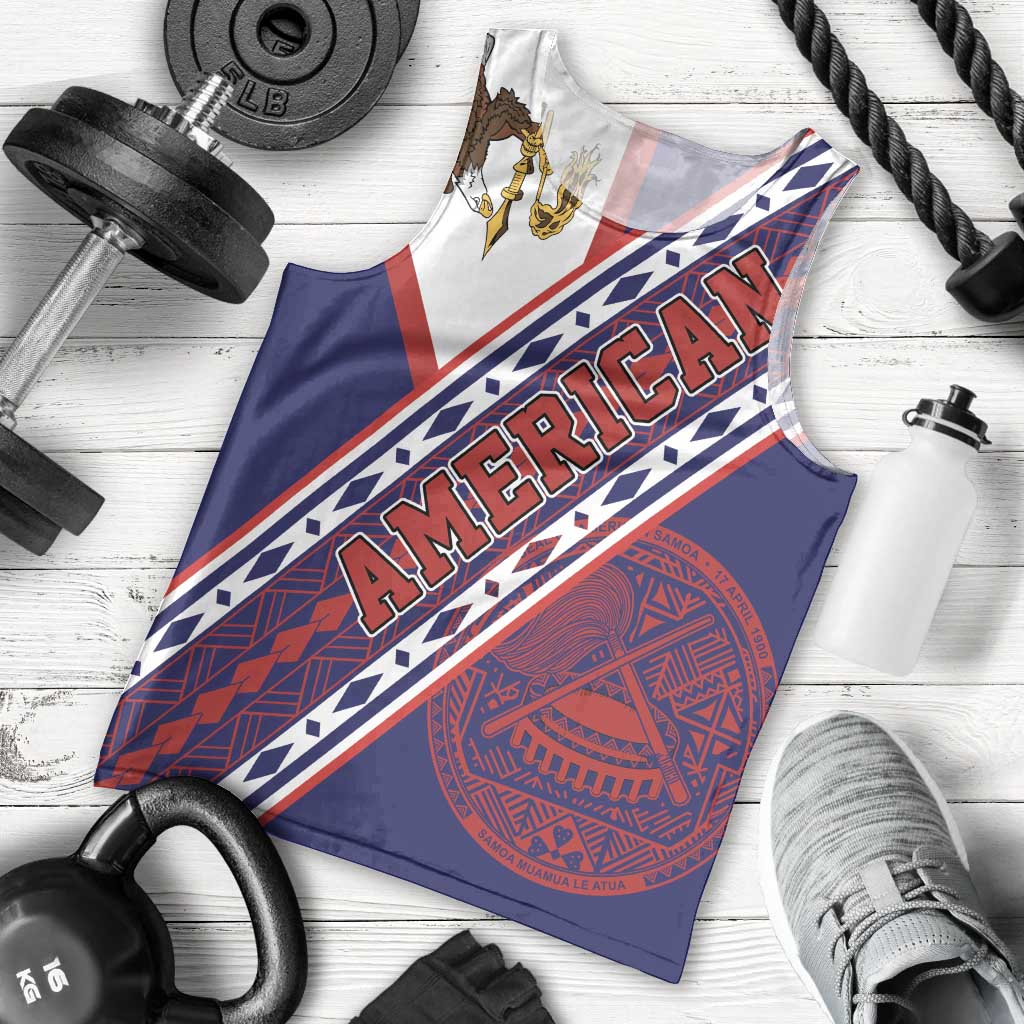American Samoa Flag Day Men Tank Top Polynesian Tribal Tattoo Eagle Art LT19 - Polynesian Pride