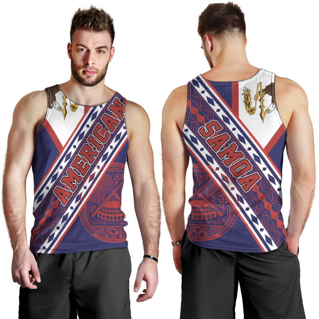 American Samoa Flag Day Men Tank Top Polynesian Tribal Tattoo Eagle Art LT19 - Polynesian Pride
