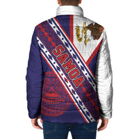 American Samoa Flag Day Padded Jacket Polynesian Tribal Tattoo Eagle Art