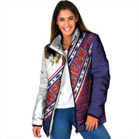 American Samoa Flag Day Padded Jacket Polynesian Tribal Tattoo Eagle Art