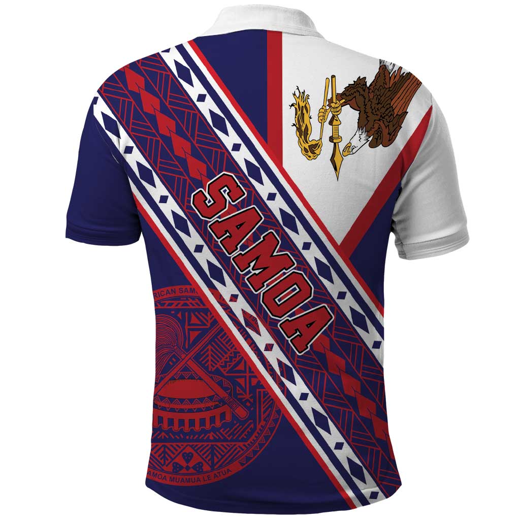 American Samoa Flag Day Polo Shirt Polynesian Tribal Tattoo Eagle Art LT19 - Polynesian Pride