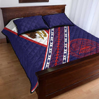 American Samoa Flag Day Quilt Bed Set Polynesian Tribal Tattoo Eagle Art