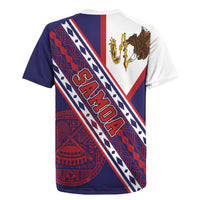 American Samoa Flag Day Rugby Jersey Polynesian Tribal Tattoo Eagle Art LT19 - Polynesian Pride