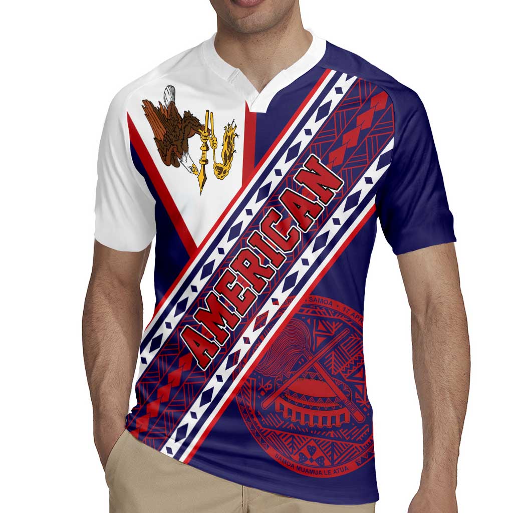 American Samoa Flag Day Rugby Jersey Polynesian Tribal Tattoo Eagle Art LT19 - Polynesian Pride