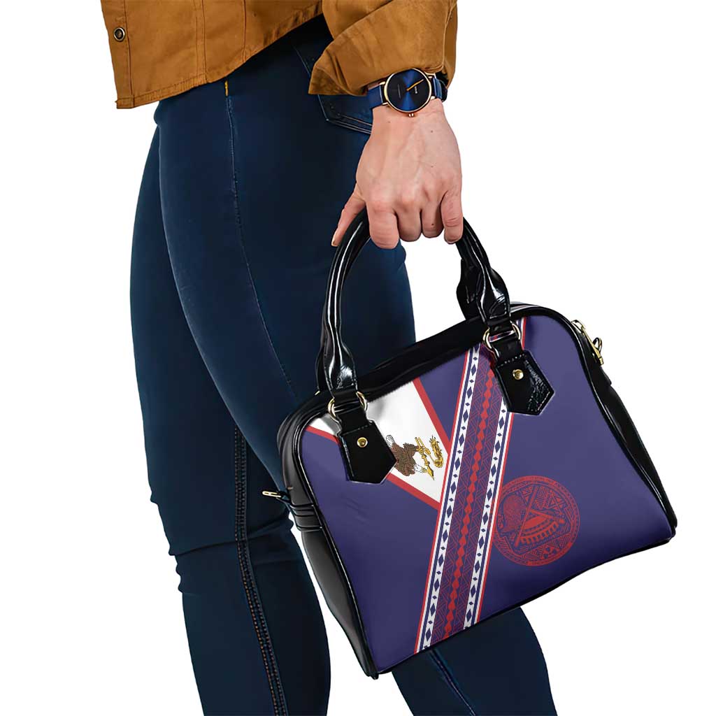 American Samoa Flag Day Shoulder Handbag Polynesian Tribal Tattoo Eagle Art LT19 - Polynesian Pride