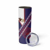 American Samoa Flag Day Skinny Tumbler Polynesian Tribal Tattoo Eagle Art LT19 - Polynesian Pride