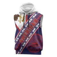 American Samoa Flag Day Sleeveless Hoodie Polynesian Tribal Tattoo Eagle Art LT19 Navy - Polynesian Pride