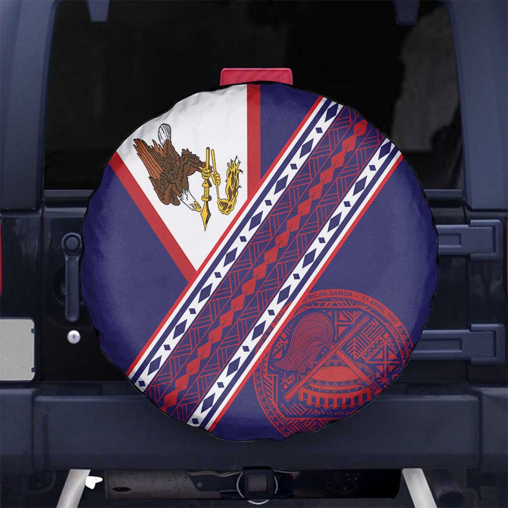 American Samoa Flag Day Spare Tire Cover Polynesian Tribal Tattoo Eagle Art