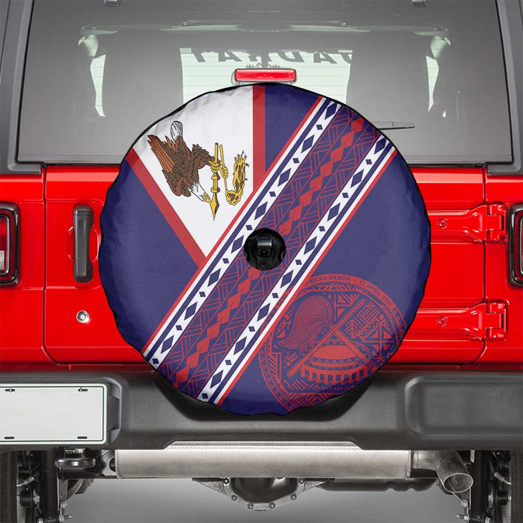 American Samoa Flag Day Spare Tire Cover Polynesian Tribal Tattoo Eagle Art LT19 - Polynesian Pride