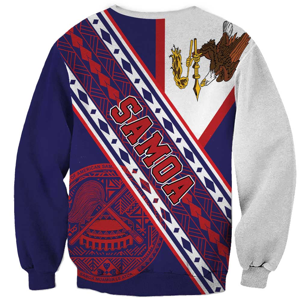 American Samoa Flag Day Sweatshirt Polynesian Tribal Tattoo Eagle Art LT19 - Polynesian Pride