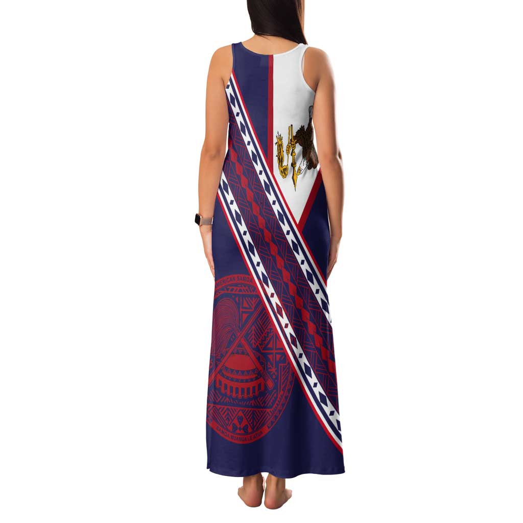 American Samoa Flag Day Tank Maxi Dress Polynesian Tribal Tattoo Eagle Art LT19 - Polynesian Pride
