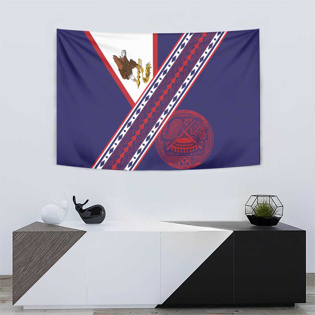 American Samoa Flag Day Tapestry Polynesian Tribal Tattoo Eagle Art