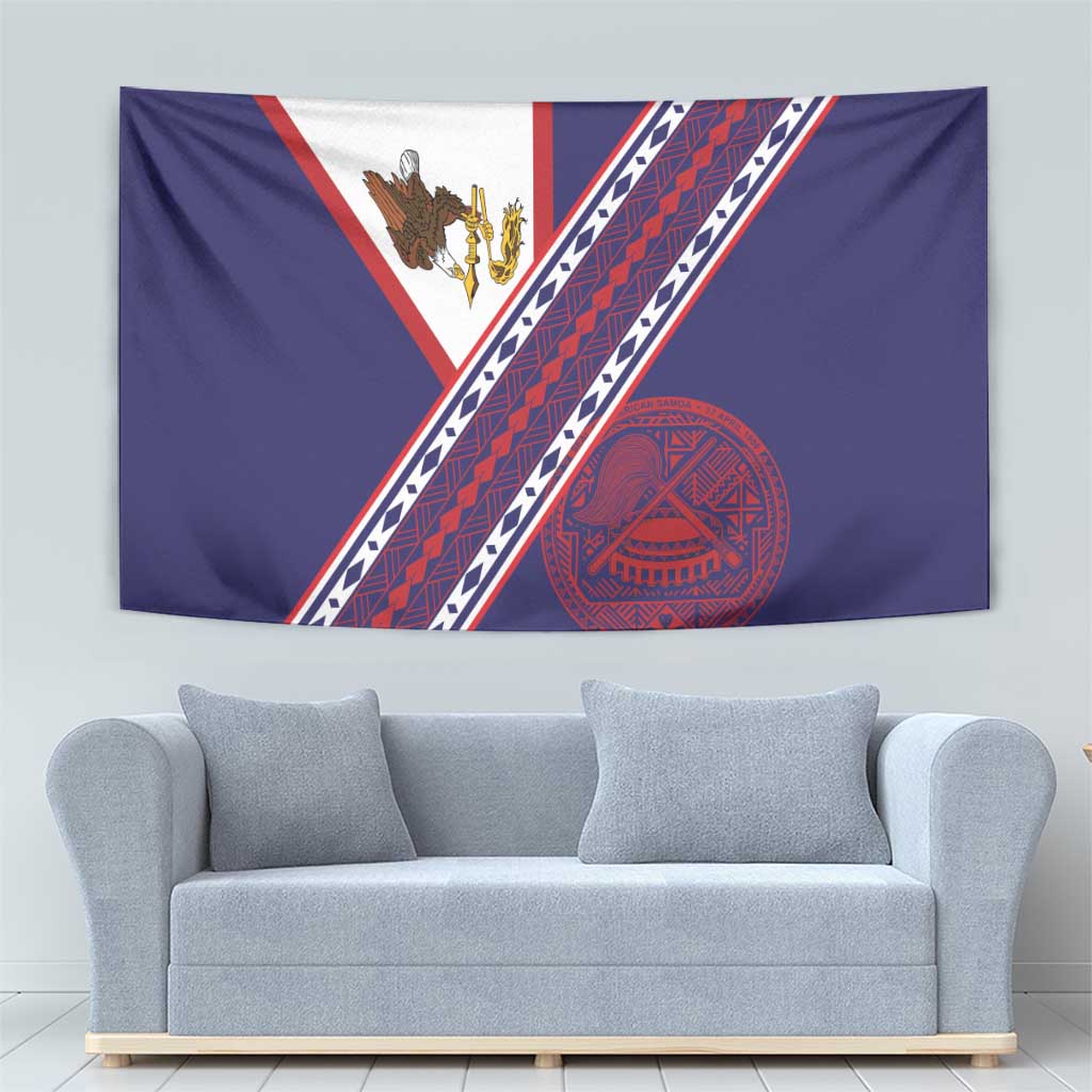 American Samoa Flag Day Tapestry Polynesian Tribal Tattoo Eagle Art