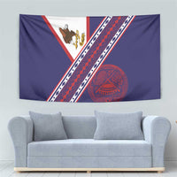 American Samoa Flag Day Tapestry Polynesian Tribal Tattoo Eagle Art