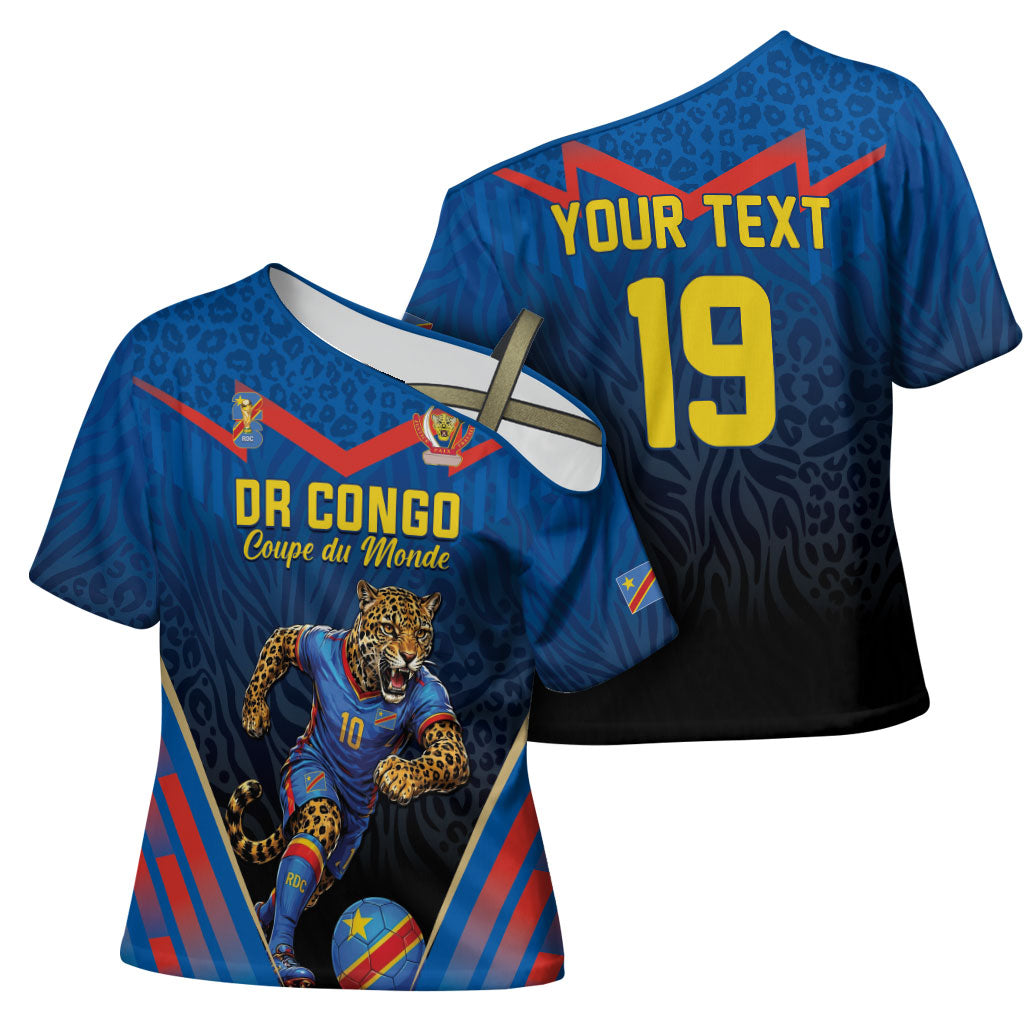 Custom World Football 2026 DR Congo Cross Shoulder Shirt Les Leopards Coupe du Monde Glory