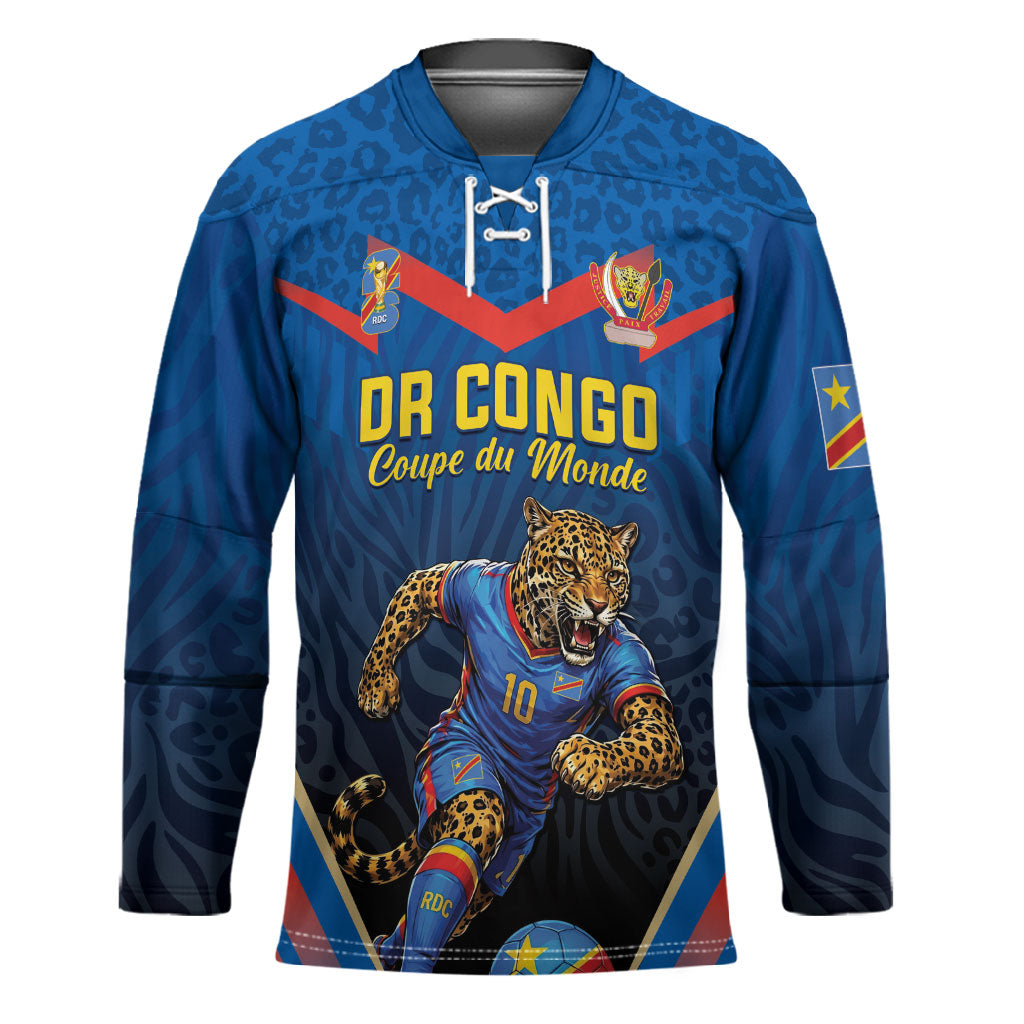 Custom World Football 2026 DR Congo Hockey Jersey Les Leopards Coupe du Monde Glory