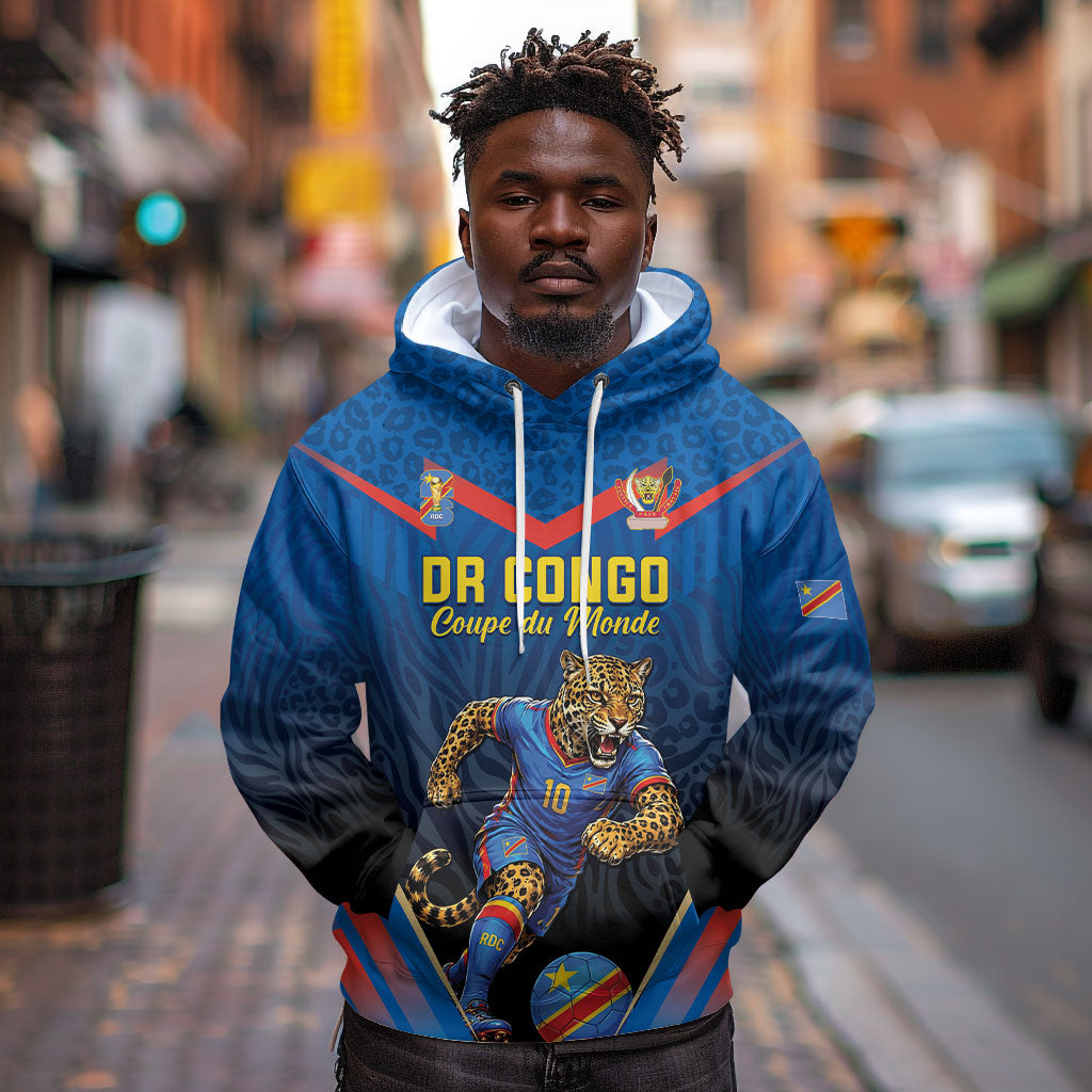 Custom World Football 2026 DR Congo Hoodie Les Leopards Coupe du Monde Glory