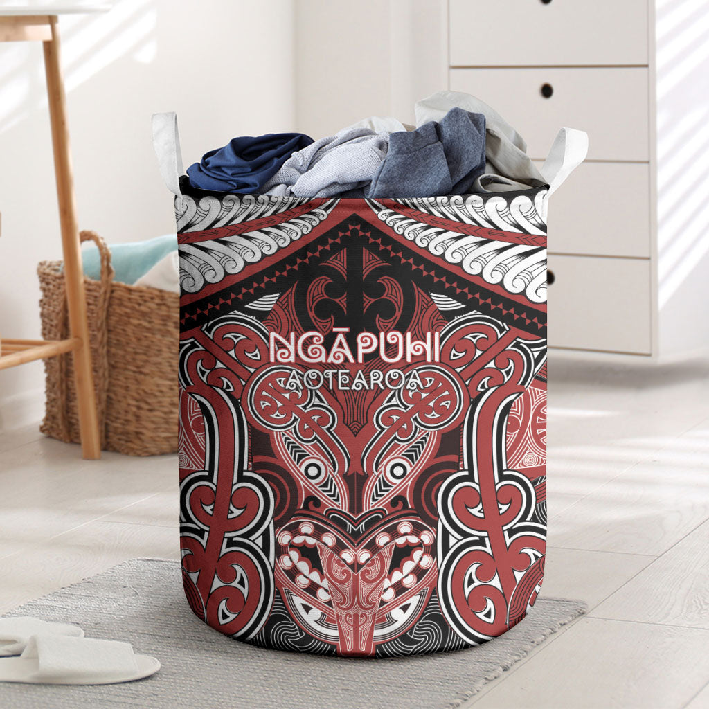 Aotearoa Iwi Ngapuhi Laundry Basket Maori Kowhaiwhai Pattern