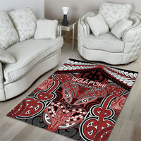Aotearoa Iwi Ngapuhi Area Rug Maori Kowhaiwhai Pattern
