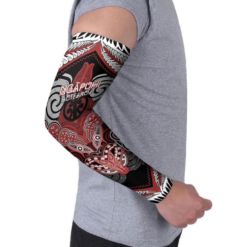 Aotearoa Iwi Ngapuhi Personalised Arm Sleeves Maori Kowhaiwhai Pattern
