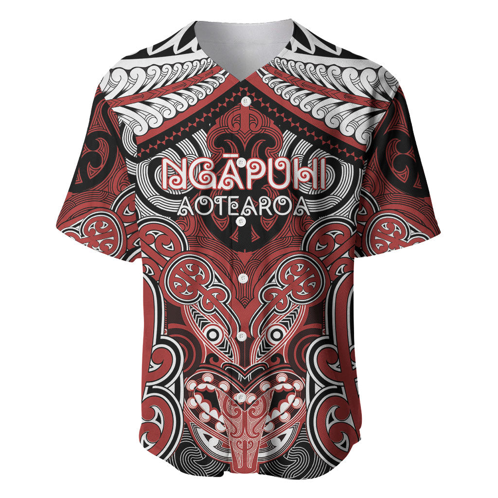 Aotearoa Iwi Ngapuhi Personalised Baseball Jersey Maori Kowhaiwhai Pattern