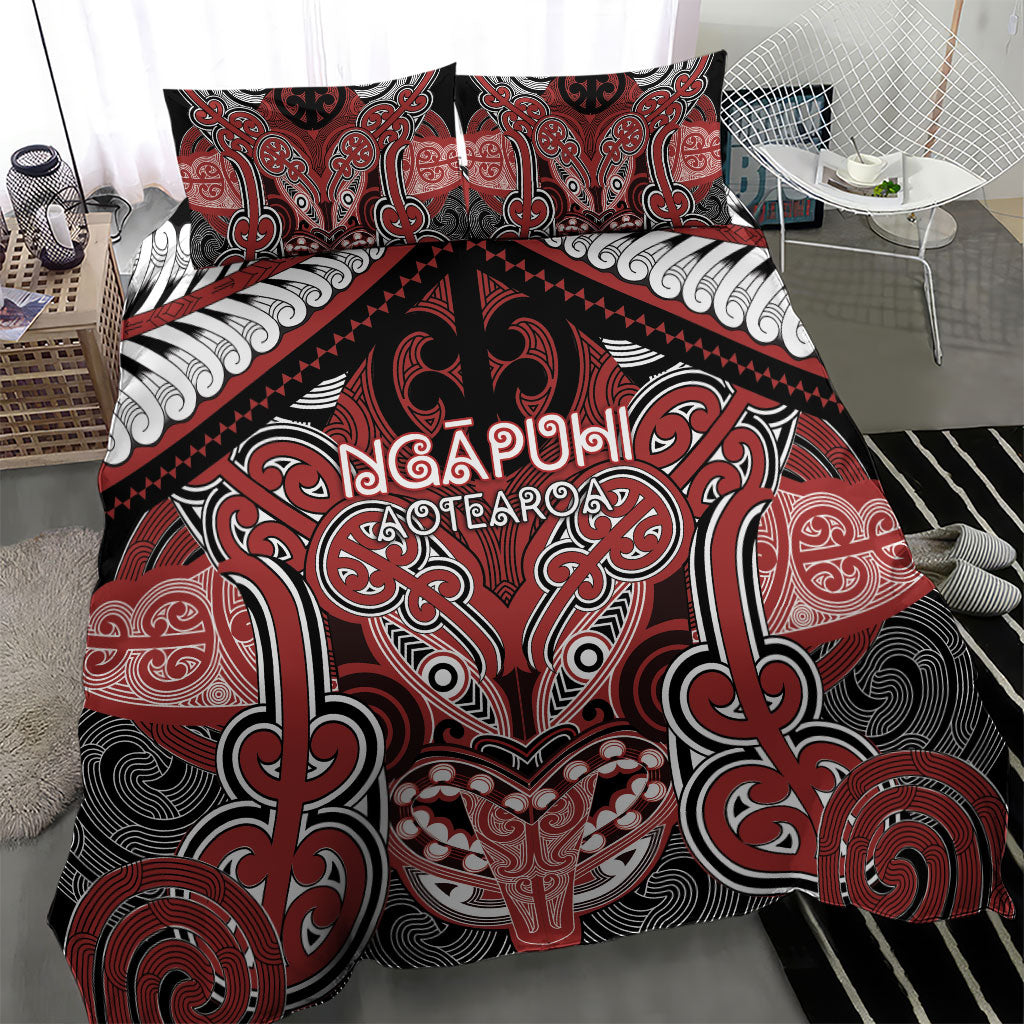Aotearoa Iwi Ngapuhi Bedding Set Maori Kowhaiwhai Pattern