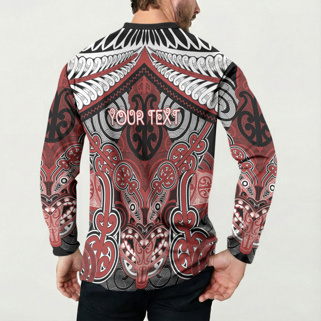 Aotearoa Iwi Ngapuhi Personalised Button Sweatshirt Maori Kowhaiwhai Pattern