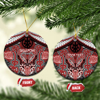 Aotearoa Iwi Ngapuhi Personalised Ceramic Ornament Maori Kowhaiwhai Pattern