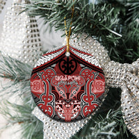 Aotearoa Iwi Ngapuhi Personalised Ceramic Ornament Maori Kowhaiwhai Pattern