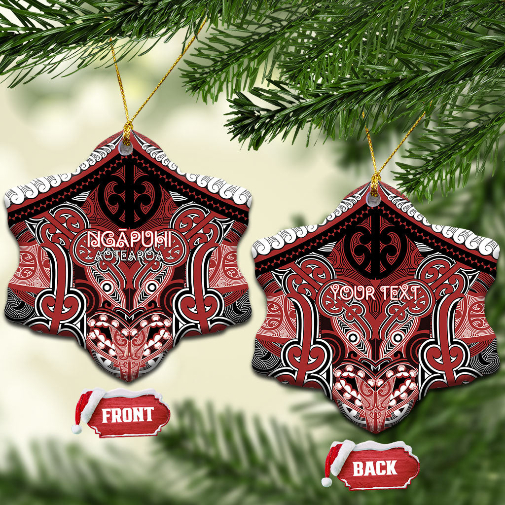 Aotearoa Iwi Ngapuhi Personalised Ceramic Ornament Maori Kowhaiwhai Pattern