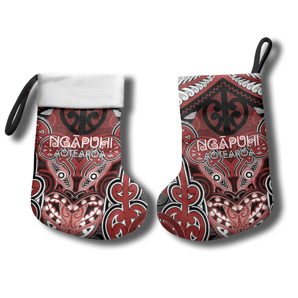 Aotearoa Iwi Ngapuhi Personalised Christmas Stocking Maori Kowhaiwhai Pattern
