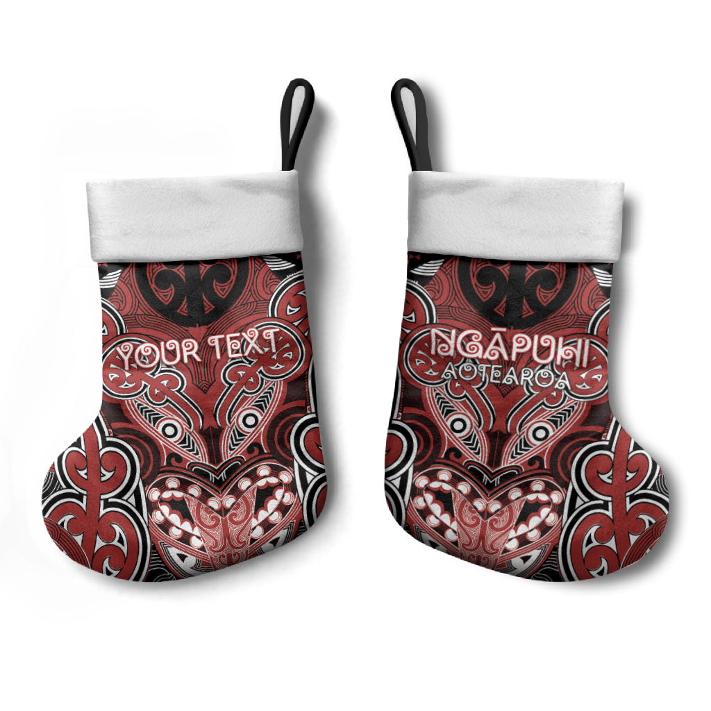 Aotearoa Iwi Ngapuhi Personalised Christmas Stocking Maori Kowhaiwhai Pattern