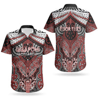 Aotearoa Iwi Ngapuhi Personalised Couples Matching Puletasi and Hawaiian Shirt Maori Kowhaiwhai Pattern