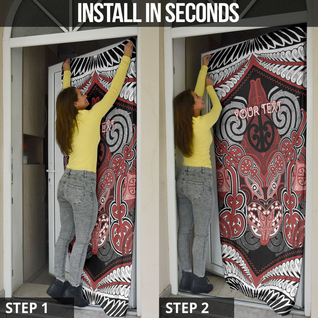 Aotearoa Iwi Ngapuhi Personalised Door Cover Maori Kowhaiwhai Pattern