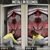 Aotearoa Iwi Ngapuhi Personalised Door Cover Maori Kowhaiwhai Pattern