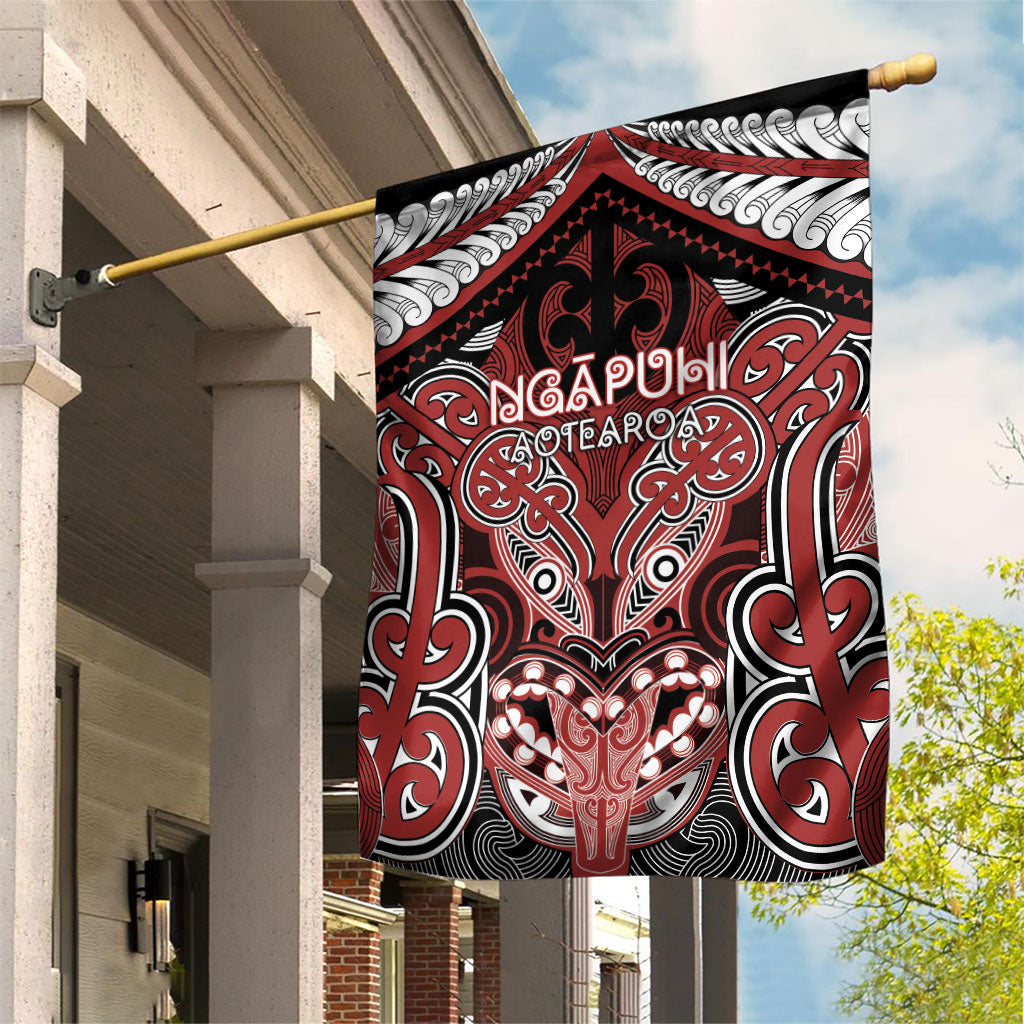 Aotearoa Iwi Ngapuhi Garden Flag Maori Kowhaiwhai Pattern