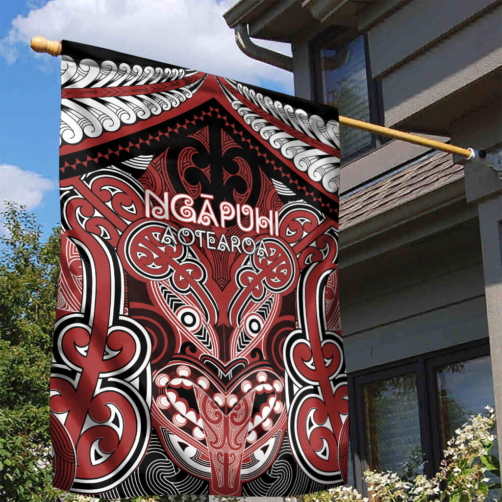 Aotearoa Iwi Ngapuhi Garden Flag Maori Kowhaiwhai Pattern