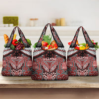 Aotearoa Iwi Ngapuhi Grocery Bag Maori Kowhaiwhai Pattern