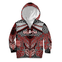 Aotearoa Iwi Ngapuhi Personalised Kid Hoodie Maori Kowhaiwhai Pattern