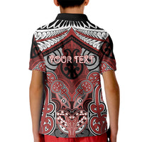 Aotearoa Iwi Ngapuhi Personalised Kid Polo Shirt Maori Kowhaiwhai Pattern