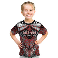 Aotearoa Iwi Ngapuhi Personalised Kid T Shirt Maori Kowhaiwhai Pattern