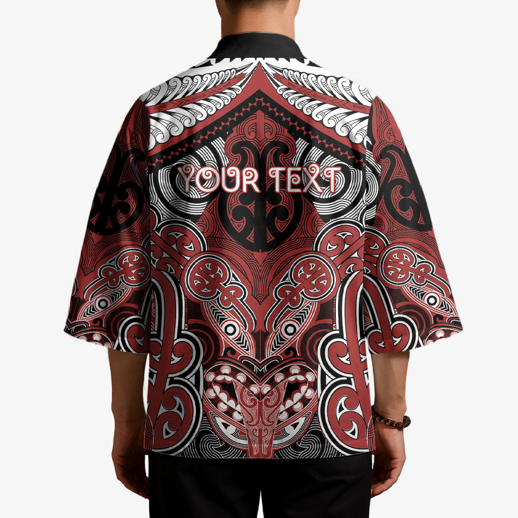 Aotearoa Iwi Ngapuhi Personalised Kimono Maori Kowhaiwhai Pattern