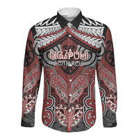 Aotearoa Iwi Ngapuhi Personalised Long Sleeve Button Shirt Maori Kowhaiwhai Pattern