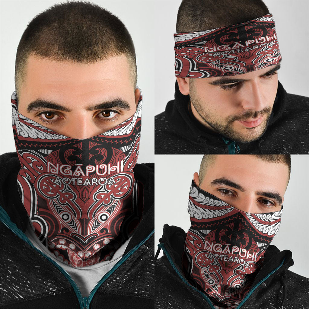 Aotearoa Iwi Ngapuhi Neck Gaiter Maori Kowhaiwhai Pattern