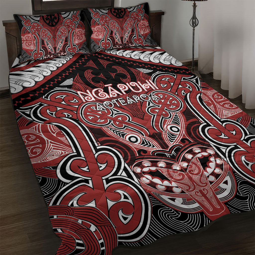 Aotearoa Iwi Ngapuhi Quilt Bed Set Maori Kowhaiwhai Pattern