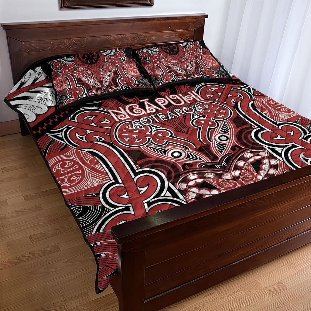 Aotearoa Iwi Ngapuhi Quilt Bed Set Maori Kowhaiwhai Pattern