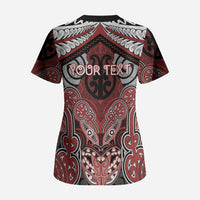 Aotearoa Iwi Ngapuhi Personalised Scrub Top Maori Kowhaiwhai Pattern
