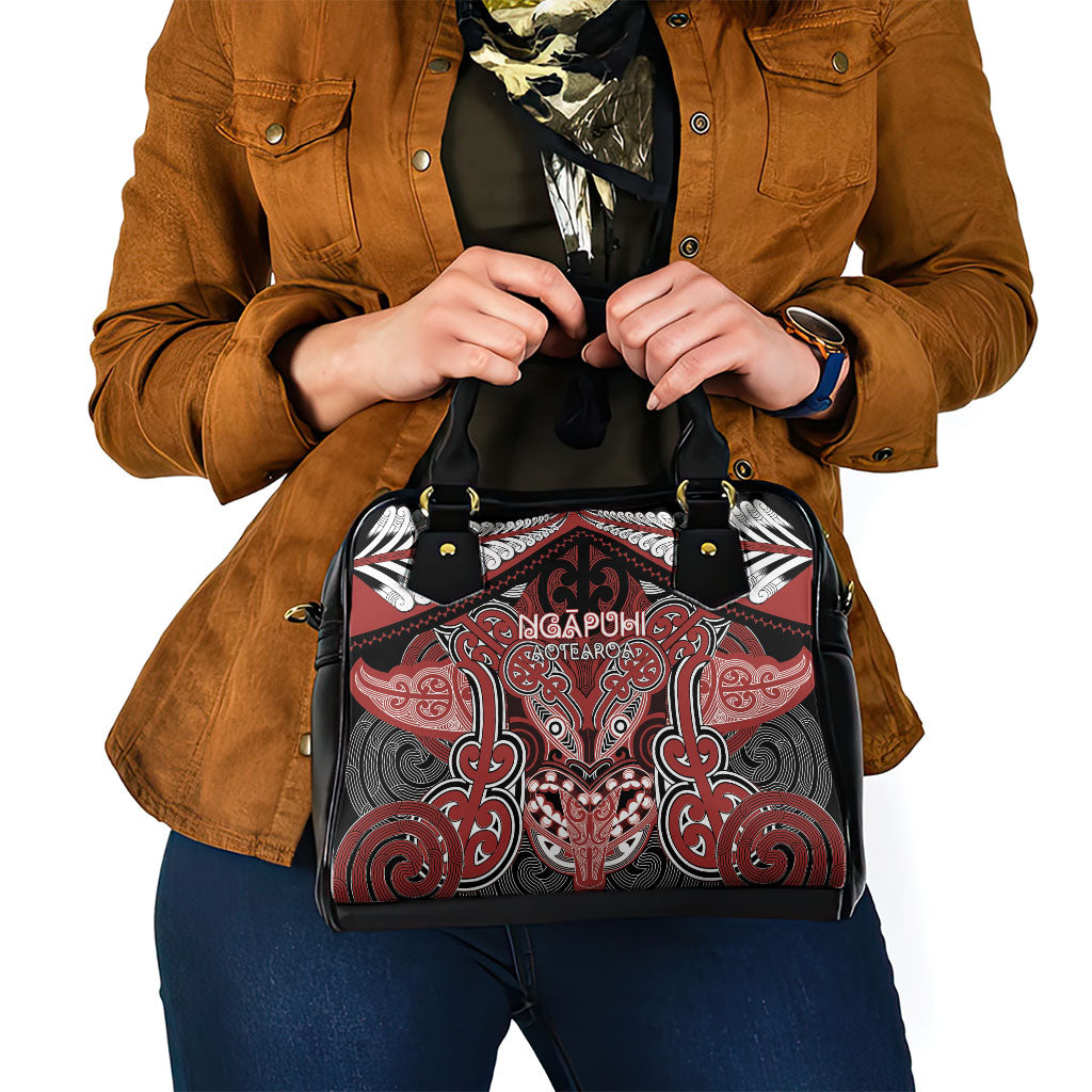 Aotearoa Iwi Ngapuhi Shoulder Handbag Maori Kowhaiwhai Pattern