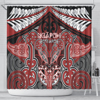 Aotearoa Iwi Ngapuhi Shower Curtain Maori Kowhaiwhai Pattern