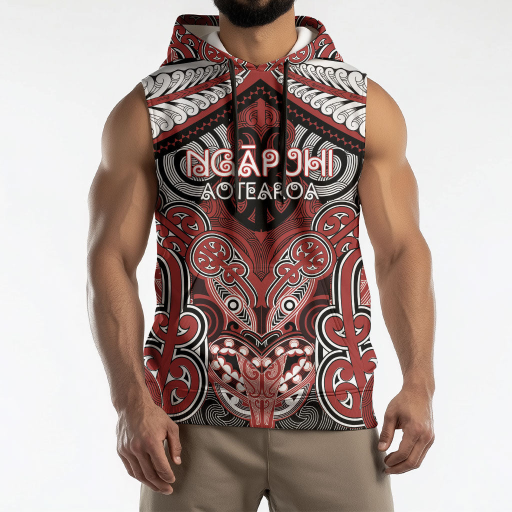 Aotearoa Iwi Ngapuhi Personalised Sleeveless Hoodie Maori Kowhaiwhai Pattern